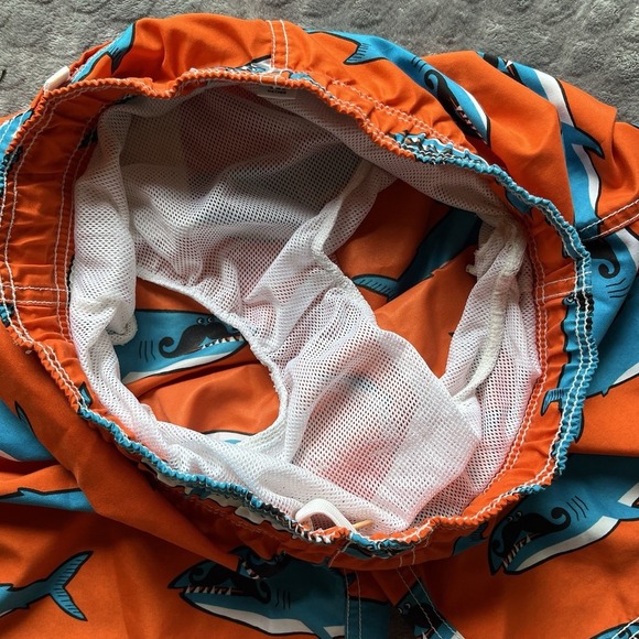 Children's Place Boys Shark Swim Trunks With Lining XL 14 - Picture 3 of 8